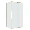 Душевой уголок Niagara Nova NG-44-13ASG-A100SG-34 (130х100х195) прямоугольник, раздвижная, золото сатин, стекло прозрачное