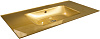 Раковина Armadi Art 853-141-GF стекло 141x46x8см прямая золото поталь