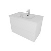 Тумба с раковиной Aquatek ВЕГА 80см AQ77080-MW белый матовый, подвесная