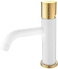 Смеситель для раковины Boheme STICK WHITE TOUCH GOLD 121-WG.2