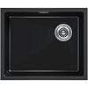 Кухонная мойка Paulmark LUMI 55UNI-SKEW LU55SK-BLM, черный металлик, 555х440