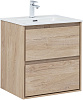 Тумба под раковину Aquanet Милан 60 дуб светлый 00336382 подвесная